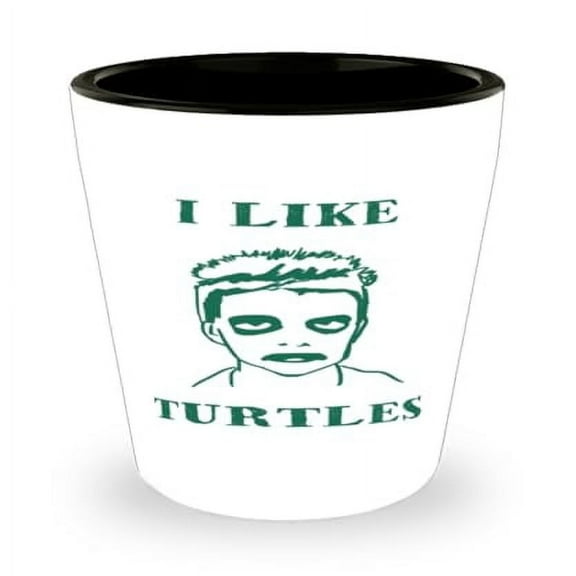 Reptiles Shot Glass, I Like Turtles, Funny Meme Gift, Mini Glassware, 1.5oz Cup