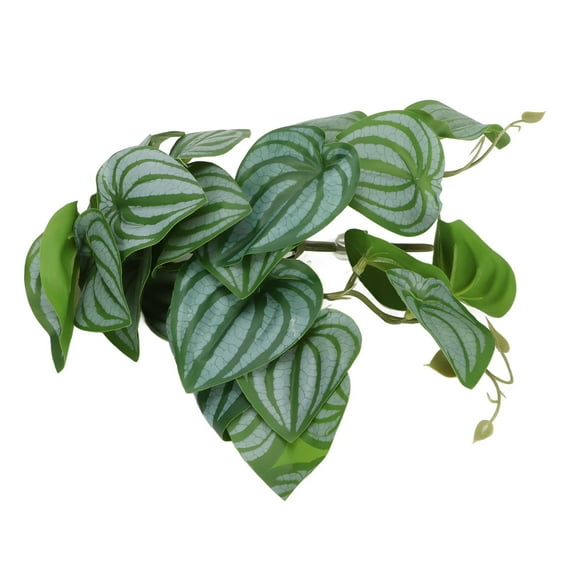 Reptiles Simulation Leaves Decoration, Fake Leaves Plastic With Powerful Suction Cup For Reptile Tank