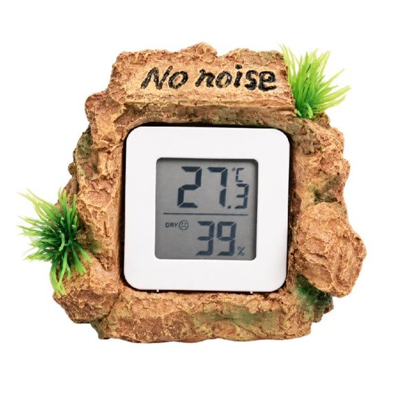 Reptiles Terrariums Temperature and Humidity Monitor with Decorative Housing