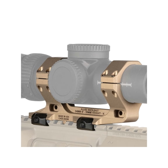 Reptilia AUS Optic Mount, 1.93inch Height, Short, FDE, 34mm