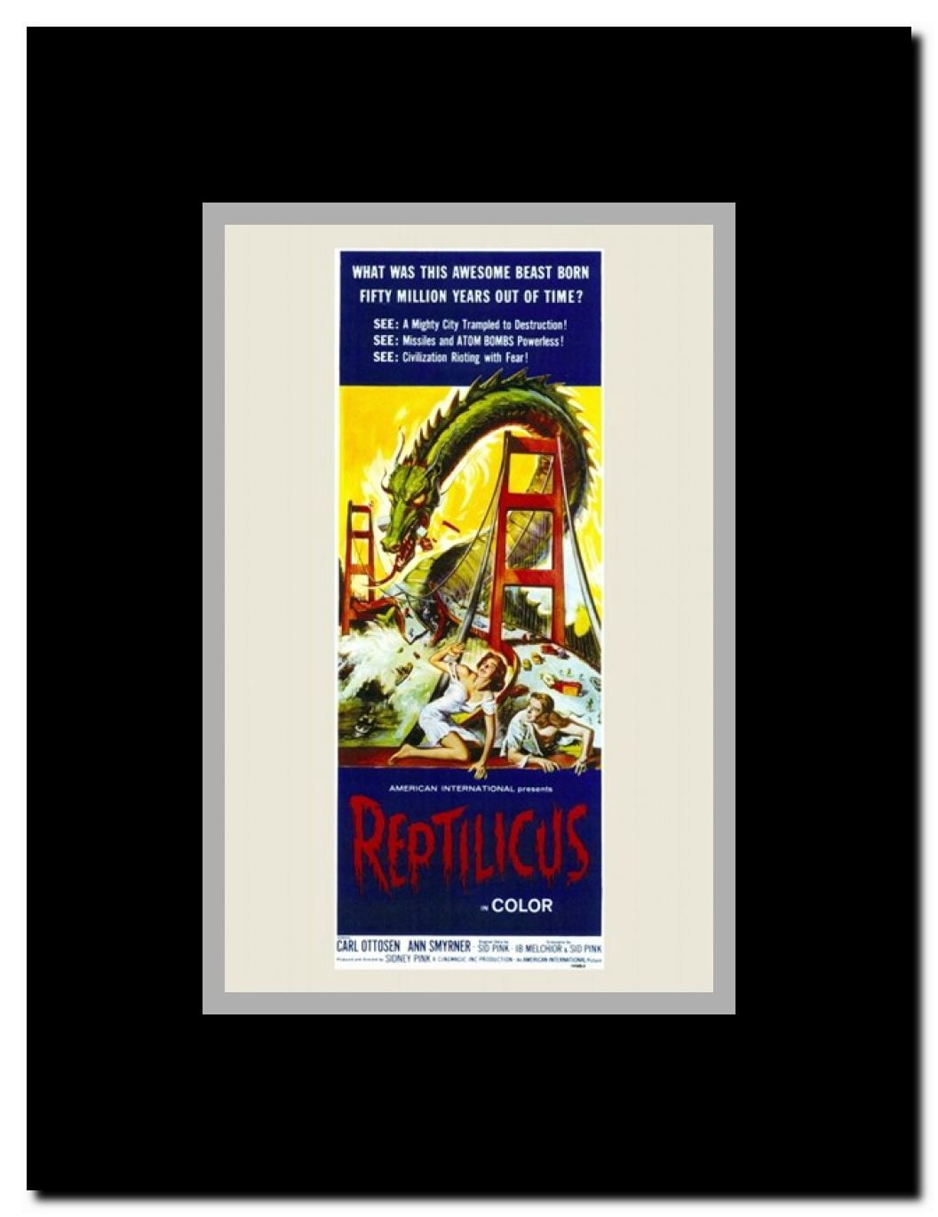 Reptilicus Framed Movie Poster