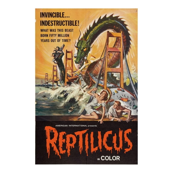 Reptilicus Poster Metal Sign 8Inx 12In Art Print On Metal 8x12 Square Adults Best Posters