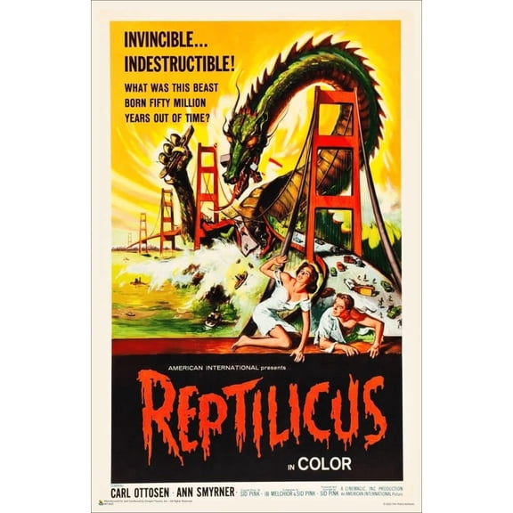 Reptilicus - Vintage Movie Advertisement Mini Poster 11" x 17"