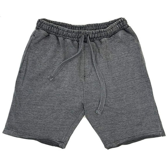 Republic Blue Men's Casual Cotton Elastic Active Jogger Gym Shorts with Pockets Denim Grey, X-Large