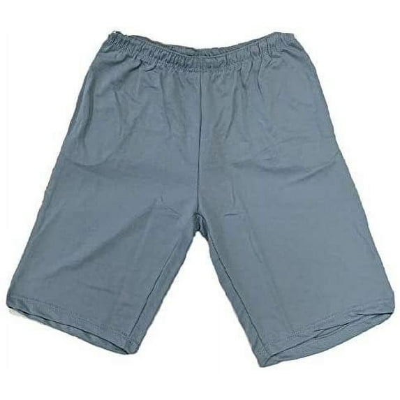 Republic Blue Men's Casual Cotton Elastic Active Jogger Gym Shorts with Pockets Slate Blue, 2X