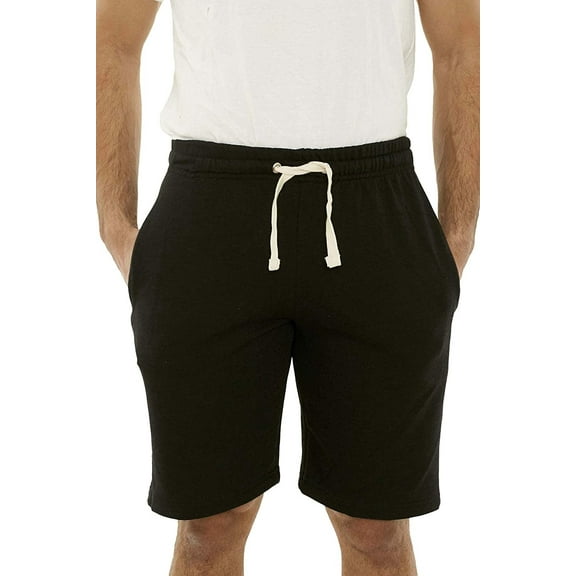 Republic Blue Men's Casual Cotton Elastic Active Jogger Gym Shorts with Pockets