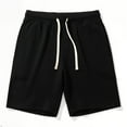 thumbnail image 1 of Republic Blue Men's Casual Cotton Elastic Active Jogger Gym Shorts with Pockets, 1 of 2