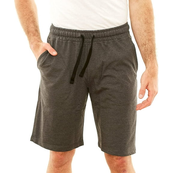 Republic Blue Men's Casual Cotton Elastic Active Jogger Gym Shorts with Pockets
