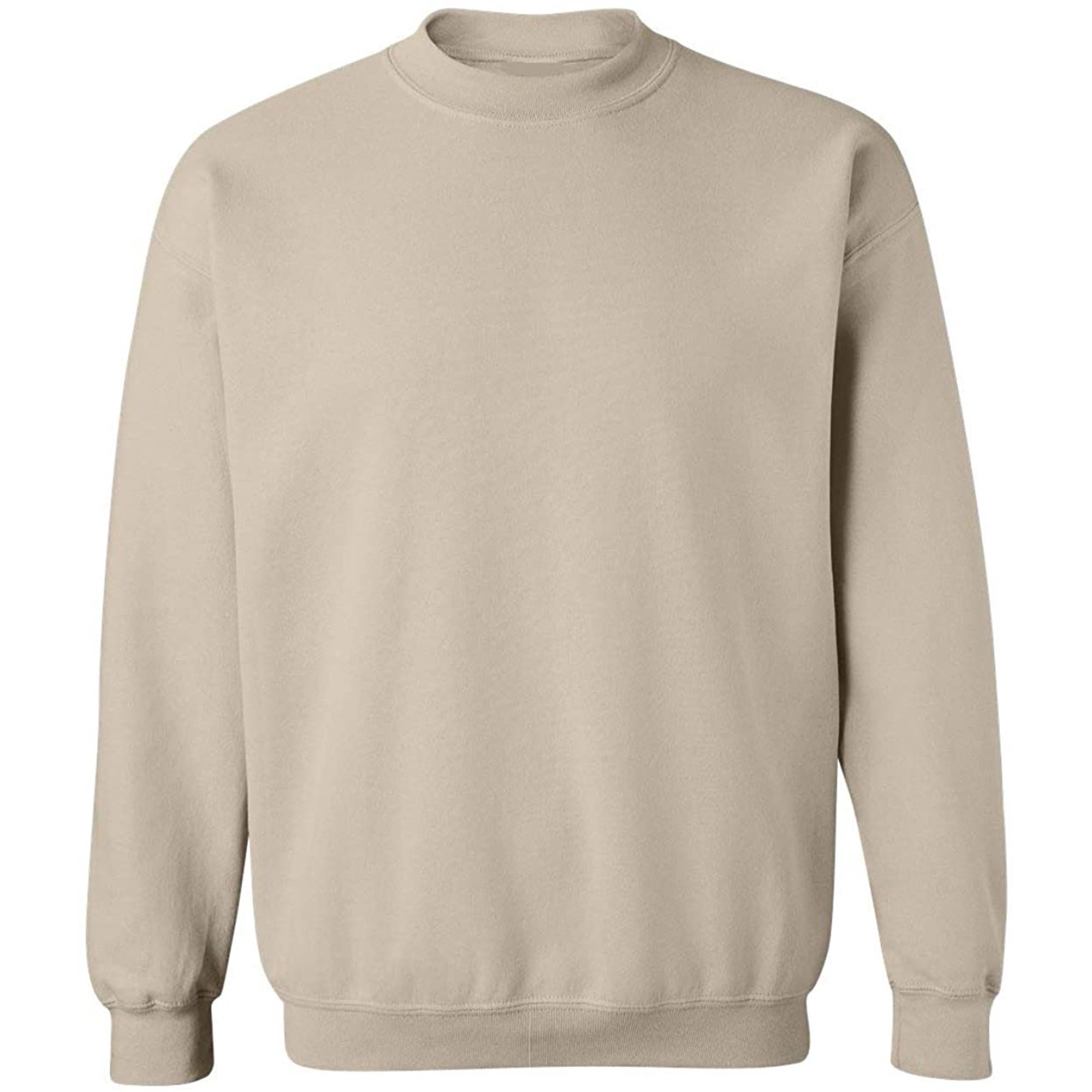 Republic Blue Men's Crewneck Fleece Long Sleeve Sweatshirt Cream, Medium -  Walmart.com