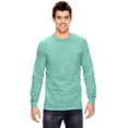 thumbnail image 1 of Republic Blue Men's Long Sleeve Cotton T-Shirt Crew Neck Pre-Washed 2X-Large, Aqua, 1 of 1