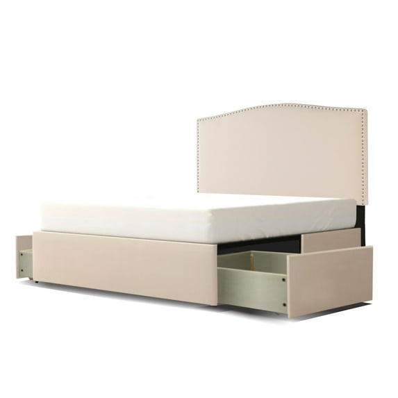 Republic Design House Newbury Upholstered "Mammoth" Platform Bed with 2 Drawers