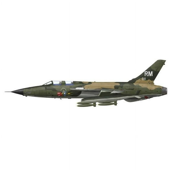 Republic F-105F Thunderchief Fighter-Bomber of The 354th Tactical Fighter Squadron 355th Tactical Fighter Wing At Takhli Royal Thai Air Force Base in 1970 Poster Print - 23 x 8
