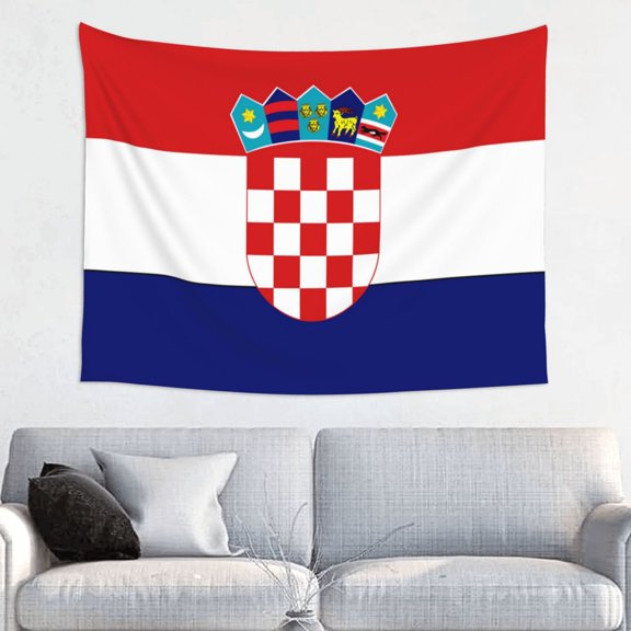 Republic-Of-Croatian-Flag Tapestry For Bedroom Aesthetic Tapestries Wall Hanging (29" X 37")