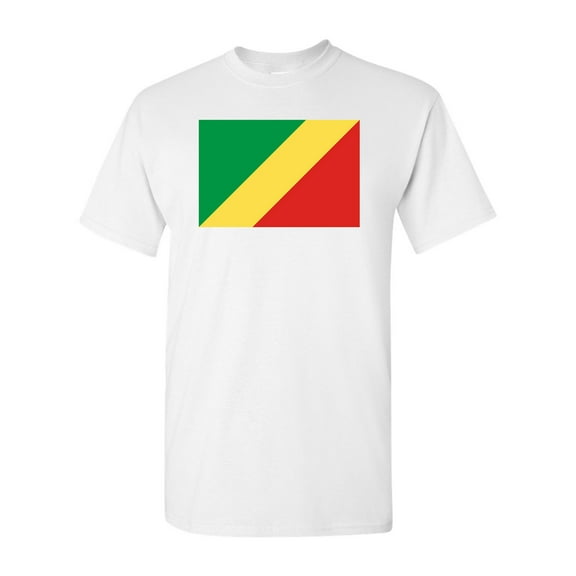 Republic Of The Congo Country Flag Adult DT T-Shirt Tee