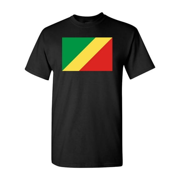 Republic Of The Congo Country Flag Adult DT T-Shirt Tee