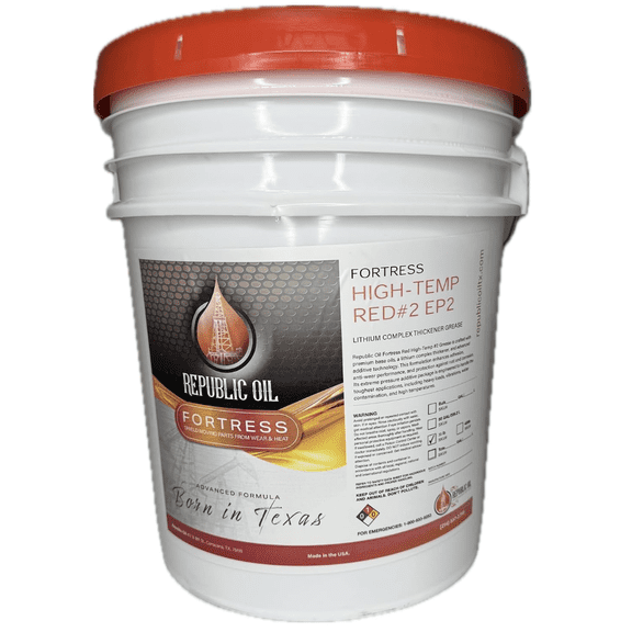 Republic Oil EP0 Black High Temp Extreme Pressure Lithium Complex Grease 35LB Pail | Multi-Purpose Industrial Grease | Meets NLGI LB