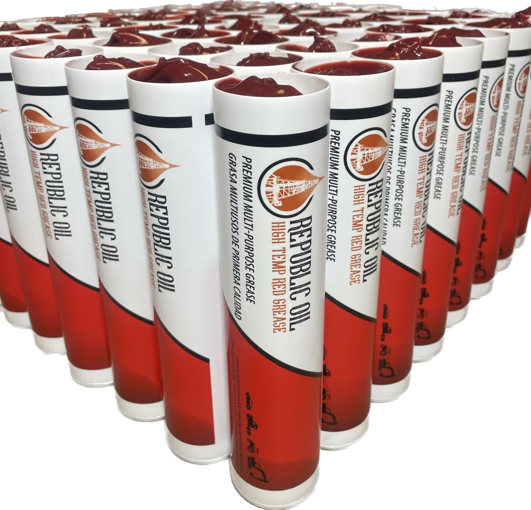 Republic Oil Blue High Temp #2 Grease - 10x14oz Tubes, Lithium Complex Multipurpose