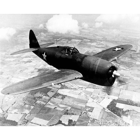 Republic P-47D / P-47 Thunderbolt in Flight - 20x30 Inch Laminated Aviation Poster - Stunning Detail and Bold Colors