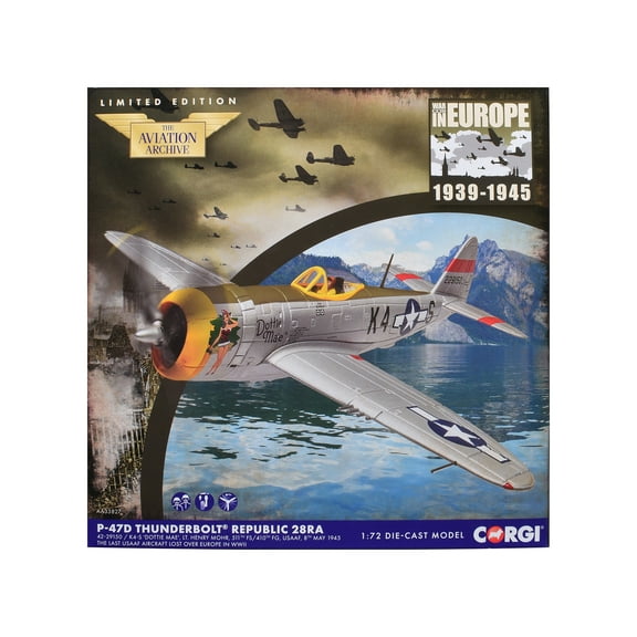 Republic P-47D Thunderbolt 28RA Fighter Aircraft "Dottie Mae" (1945) US Army Air Forces 1/72 Diecast Model by Corgi