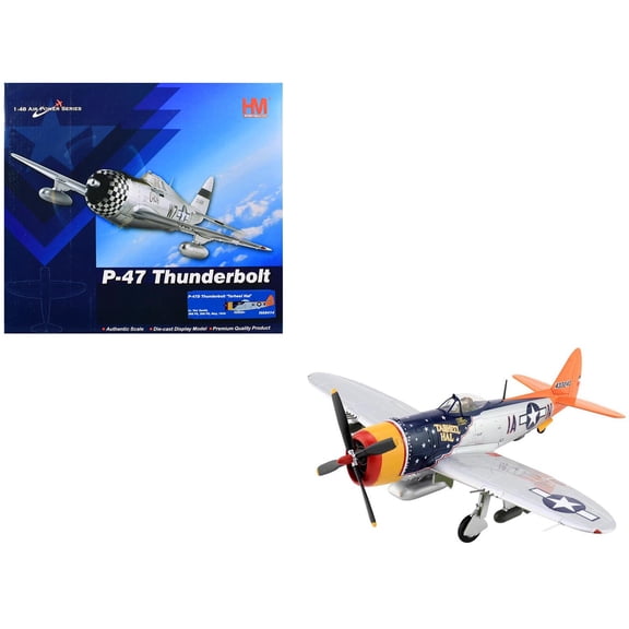 Republic P-47D Thunderbolt Aircraft "Tarheel Hal, Lt." (1945) US Army Air Forces 1/48 Diecast Model by Hobby Master