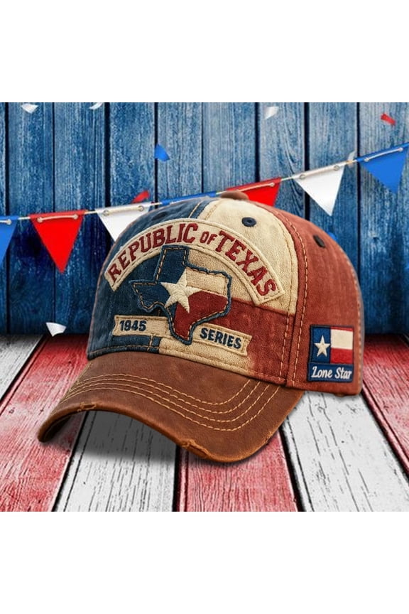 Republic of Texas Commemorative Baseball Cap, Lone Star Texas Baseball Cap, Casual Cap for Mens Womens, Gift for History Lover, Friends, Families, Colleagues (Free Size)