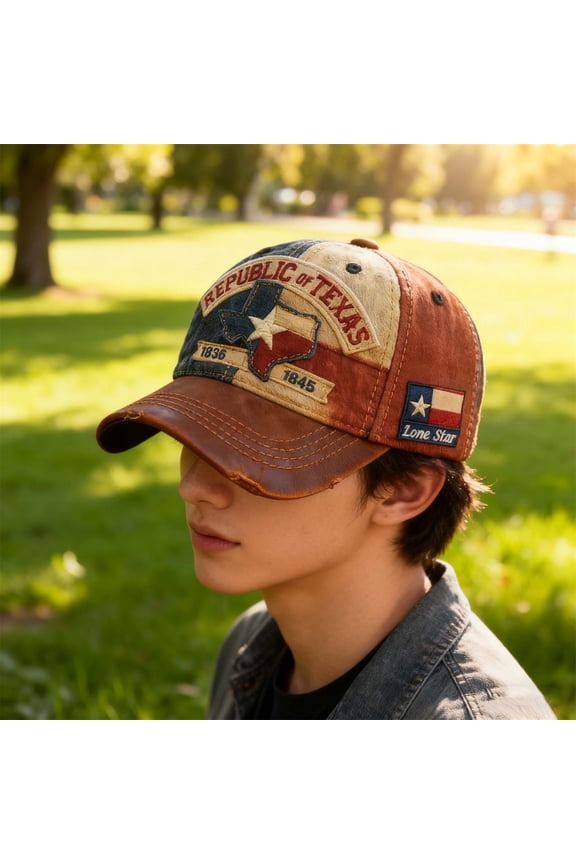 Republic of Texas Commemorative Baseball Cap, Lone Star Texas Baseball Cap, Casual Cap for Mens Womens, Gift for History Lover, Friends, Families, Colleagues (Free Size)
