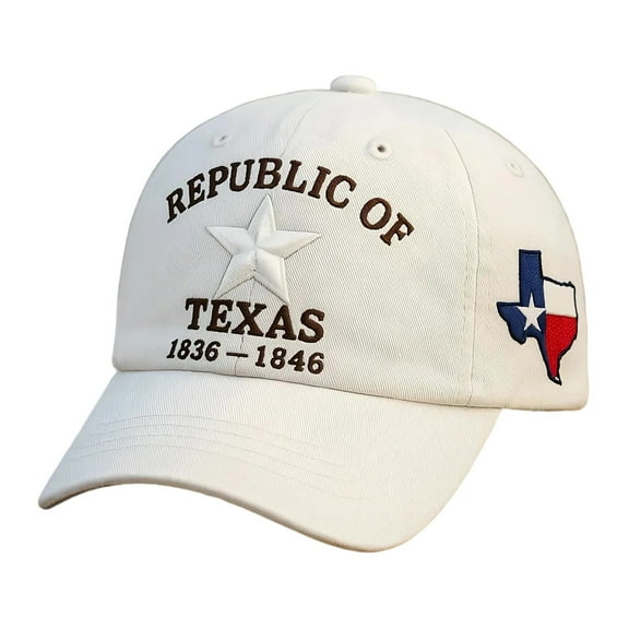 Republic of Texas Hat Republic of Texas Baseball Cap Republic of Texas Merch Republic of Texas Stuff Republic of Texas Baseball Cap Vintage Texas Adjustable Patriotic Hats, White