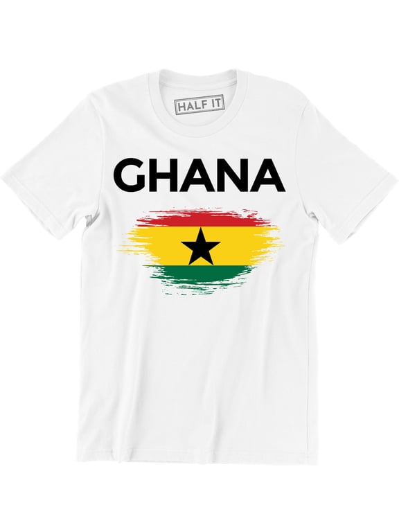 Republic of Ghana West Africa Black Star National Flag Ghanaian Mens T-Shirt