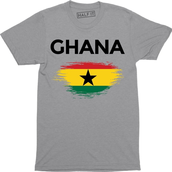 Republic of Ghana West Africa Black Star National Flag Ghanaian Mens T-Shirt