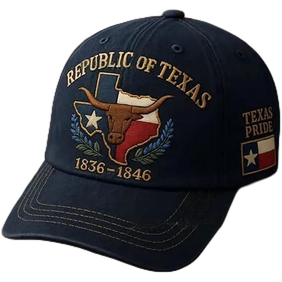 Republic of Texas Commemorative Hat – Vintage Style for Texas Heritage Lovers Blue
