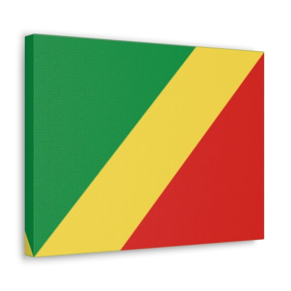 Republic of the Congo Country Flag Canvas Vibrant Wall Art Unframed Home Decor