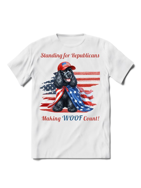 Republican Cocker Spaniel Making Woof Count Election 2024 Shirt T-shirt Unisex Merch Cockers Dog Lover Gifts - 01002