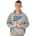 thumbnail image 1 of Republican Democrat Dogs Pet Lover Unisex Plus Fleece Graphic Hoodie Brisco Brands 2X, 1 of 5