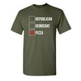 thumbnail image 1 of Republican Democrat Pizza Sarcastic Premium T Shirt Adult Humor Funny Saying Graphic Tee For Xmas Pre Birthday Anniversary Gift Hilarious Novelty Tshirt, 1 of 5