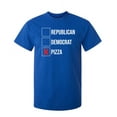 thumbnail image 1 of Republican Democrat Pizza Sarcastic Premium T Shirt Adult Humor Funny Saying Graphic Tee For Xmas Pre Birthday Anniversary Gift Hilarious Novelty Tshirt, 1 of 5
