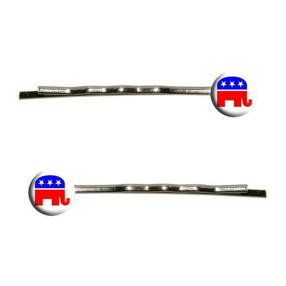 Republican Elephant Bobby Pin Hair Clips