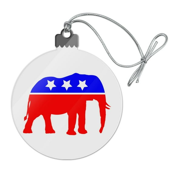 Republican Elephant GOP Conservative America Political Party Acrylic Christmas Tree Holiday Ornament