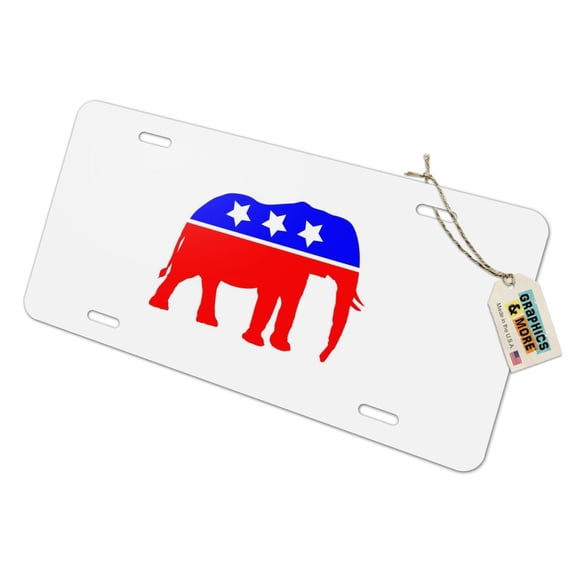 Republican Elephant GOP Conservative America Political Party Novelty Metal Vanity Tag License Plate