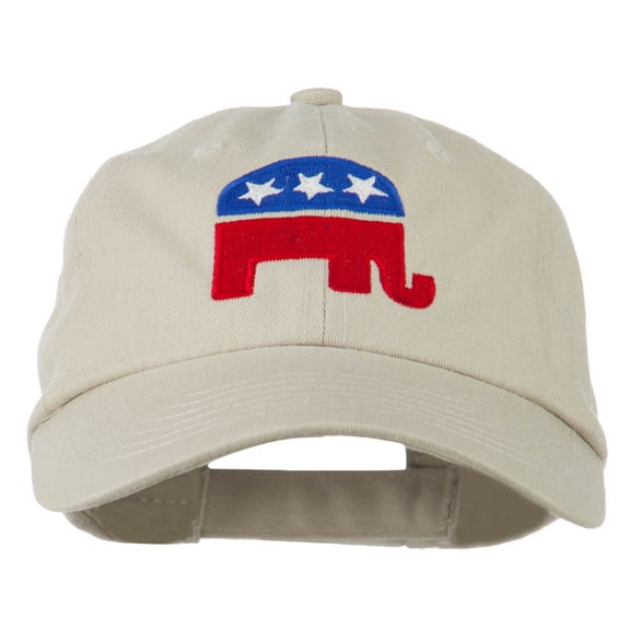 Republican Elephant USA Embroidered Pet Spun Cap - Stone OSFM