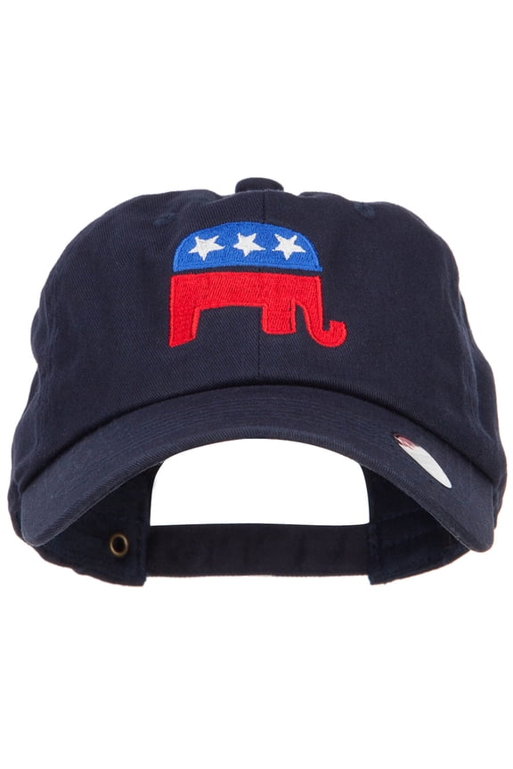 Republican Elephant USA Embroidered Unstructured Cap - Navy OSFM