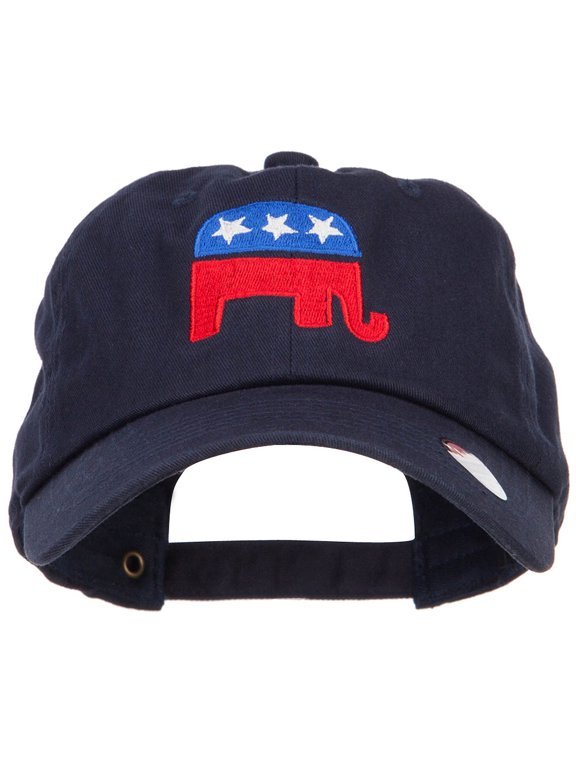 Republican Elephant USA Embroidered Unstructured Cap - Navy OSFM
