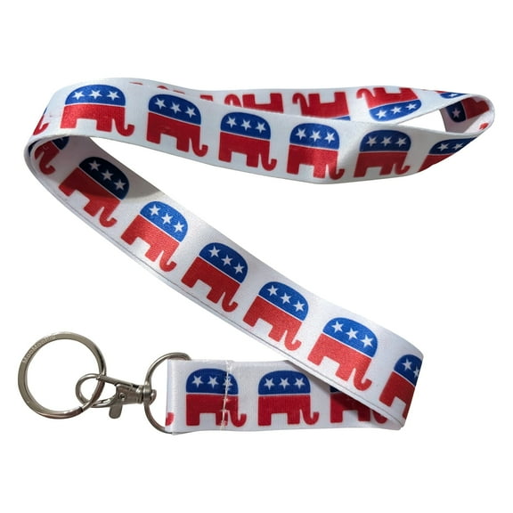 Republican Party Elephant Keychain Lanyard