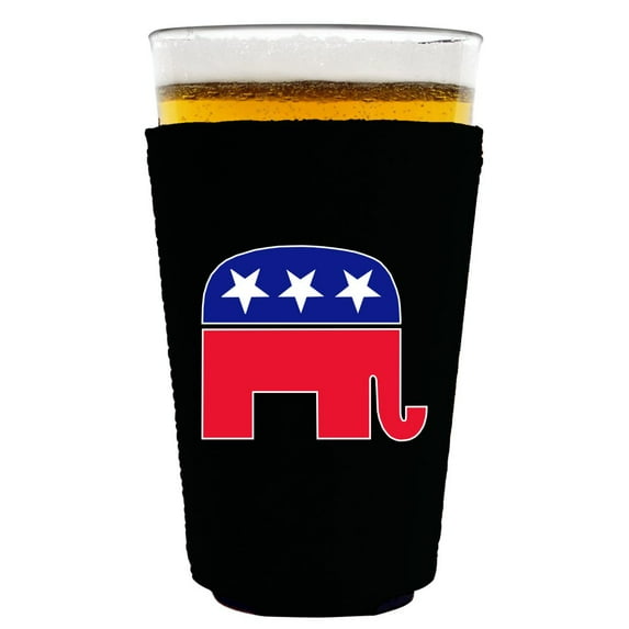 Republican Party Elephant Logo Pint Glass Coolie
