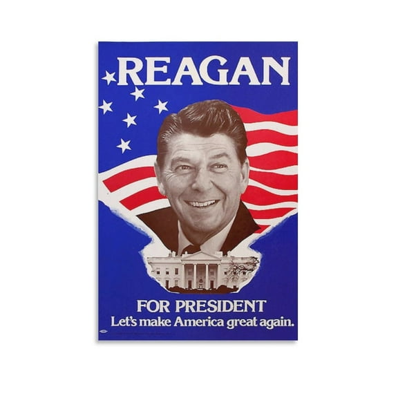 Republican Party Presidents of The United States Ronald Reagan Celebrity Poster Room Aesthetic Poster Print Art Wall Painting Canvas Posters Gifts Modern Bedroom Decor 20x30inch(50x75cm)