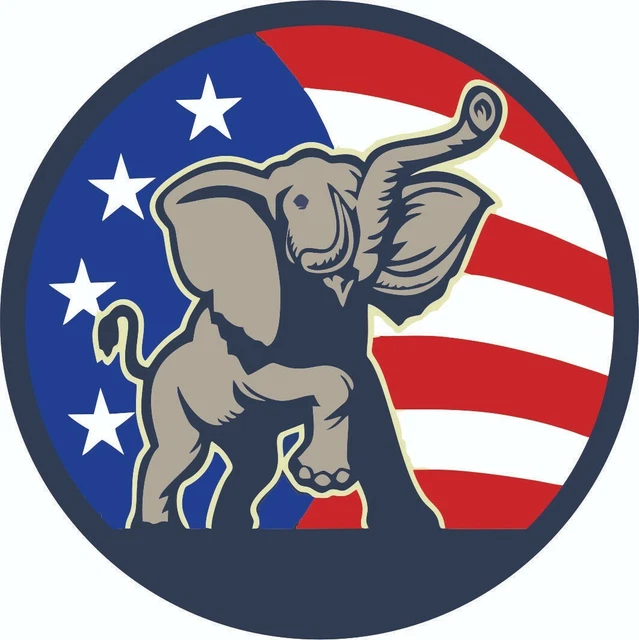Republican Party Sticker 35Â€ Diameter Phone Decal Water Bottle ...