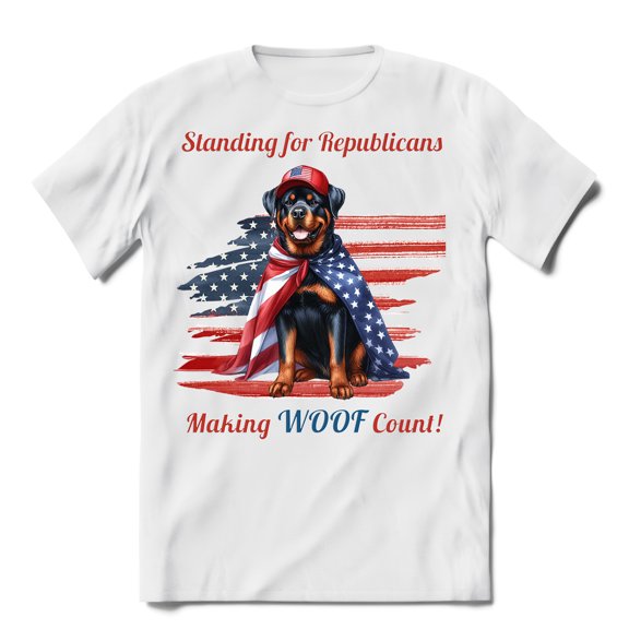 Republican Rottweiler Making Woof Count Election 2024 Shirt T-shirt Unisex Merch Rottie Dog Lover Gifts Idea - 01002