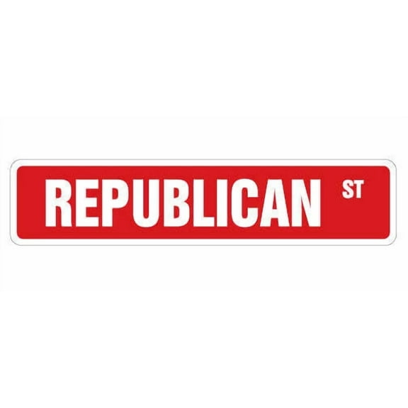 Republican Street Sign Metal Plastic Decal Party Supporter Gop Romney Election