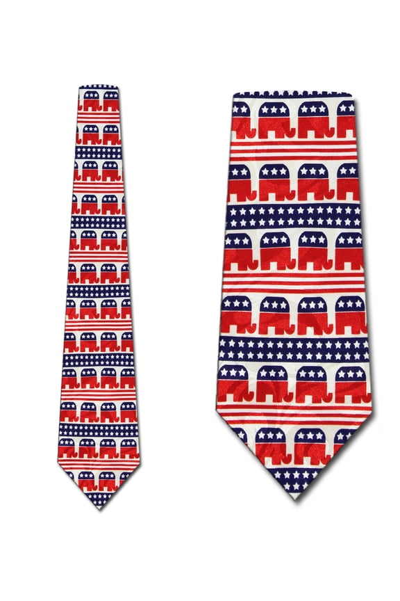 Republican Stripe (White) Necktie Mens Tie