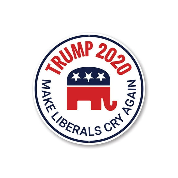 Republican Trump Aluminum Metal Decor Sign - 12" Round