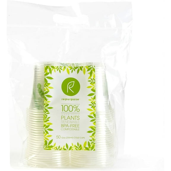 Repurpose - Plant Based Cold Cups 12 oz. - 50 Count (PACK OF 1)